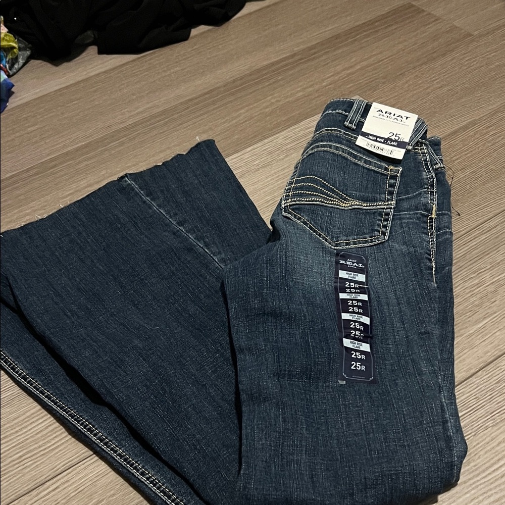 Ariat Dark Blue Flare Jeans - Picture 8 of 9